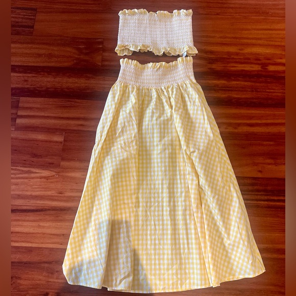 Zara Yellow and White Gingham Skirt Set - Picture 6 of 14